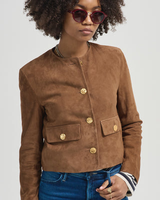 lorenne goat suede jacket