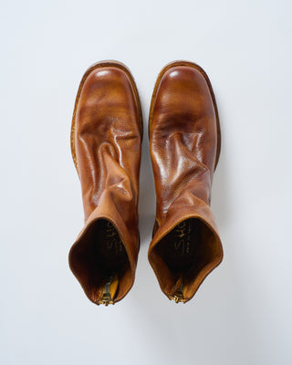 low boot square toe with back zip