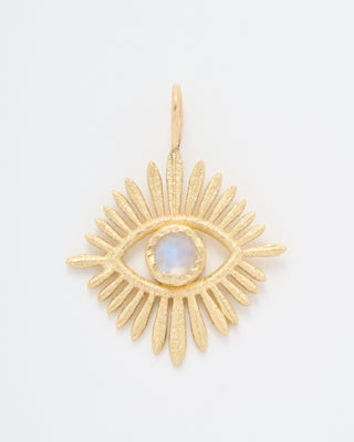 luminous moonstone eye pendant