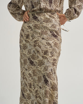 lyra lemon snakeskin skirt