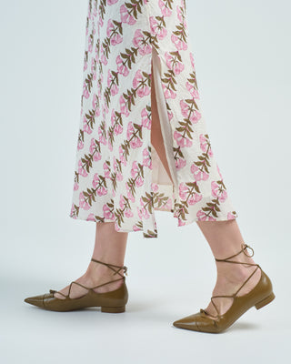 lyra trumpet lily silk skirt