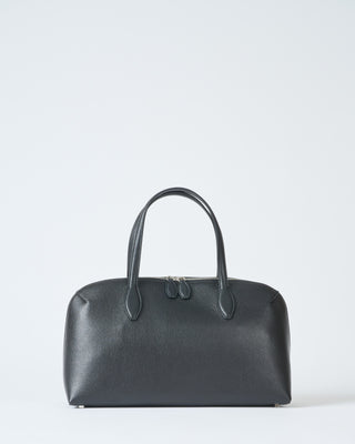 m grained leather day tote