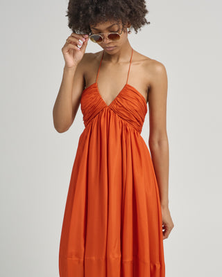 mahon halter midi dress