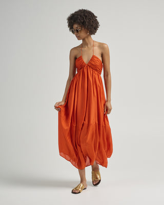 mahon halter midi dress