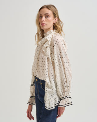 marcella long sleeve cotton blouse