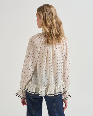 marcella long sleeve cotton blouse
