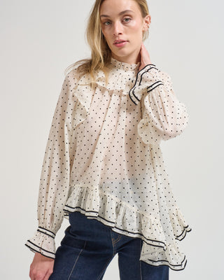 marcella long sleeve cotton blouse