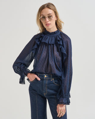 marcella long sleeve cotton blouse