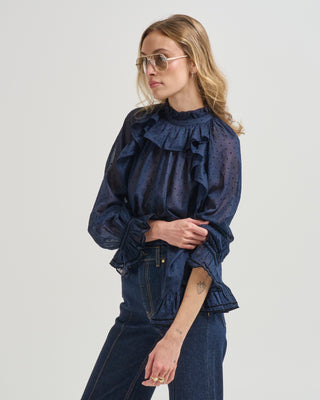marcella long sleeve cotton blouse