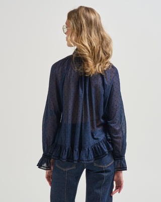 marcella long sleeve cotton blouse