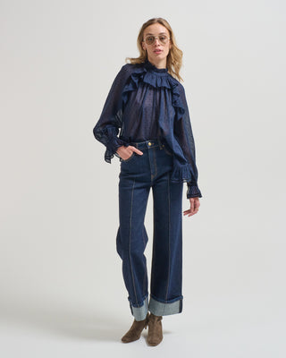 marcella long sleeve cotton blouse
