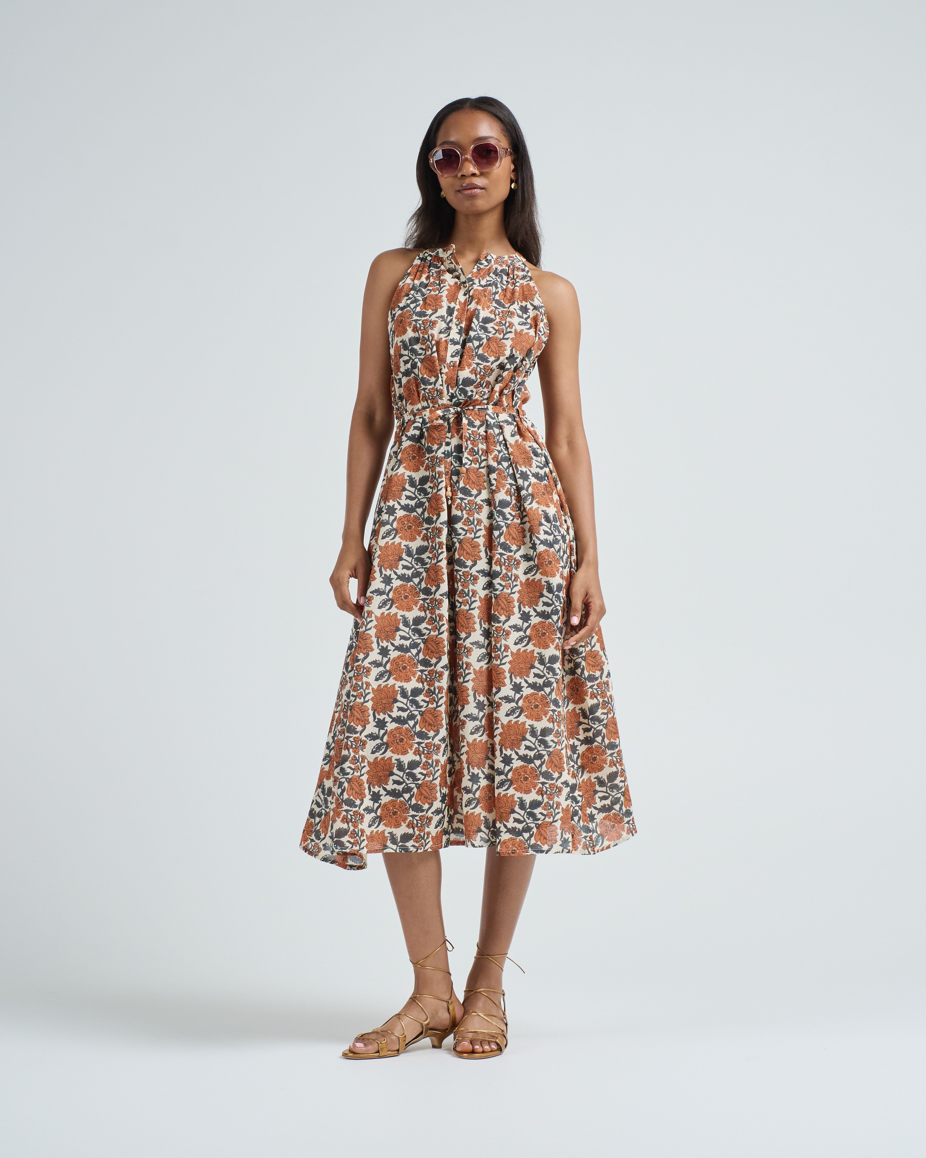 aubrianna midi dress AUBRIANNA MIDI DRESS, MULTI DANCING IN THE MOONLIGHT