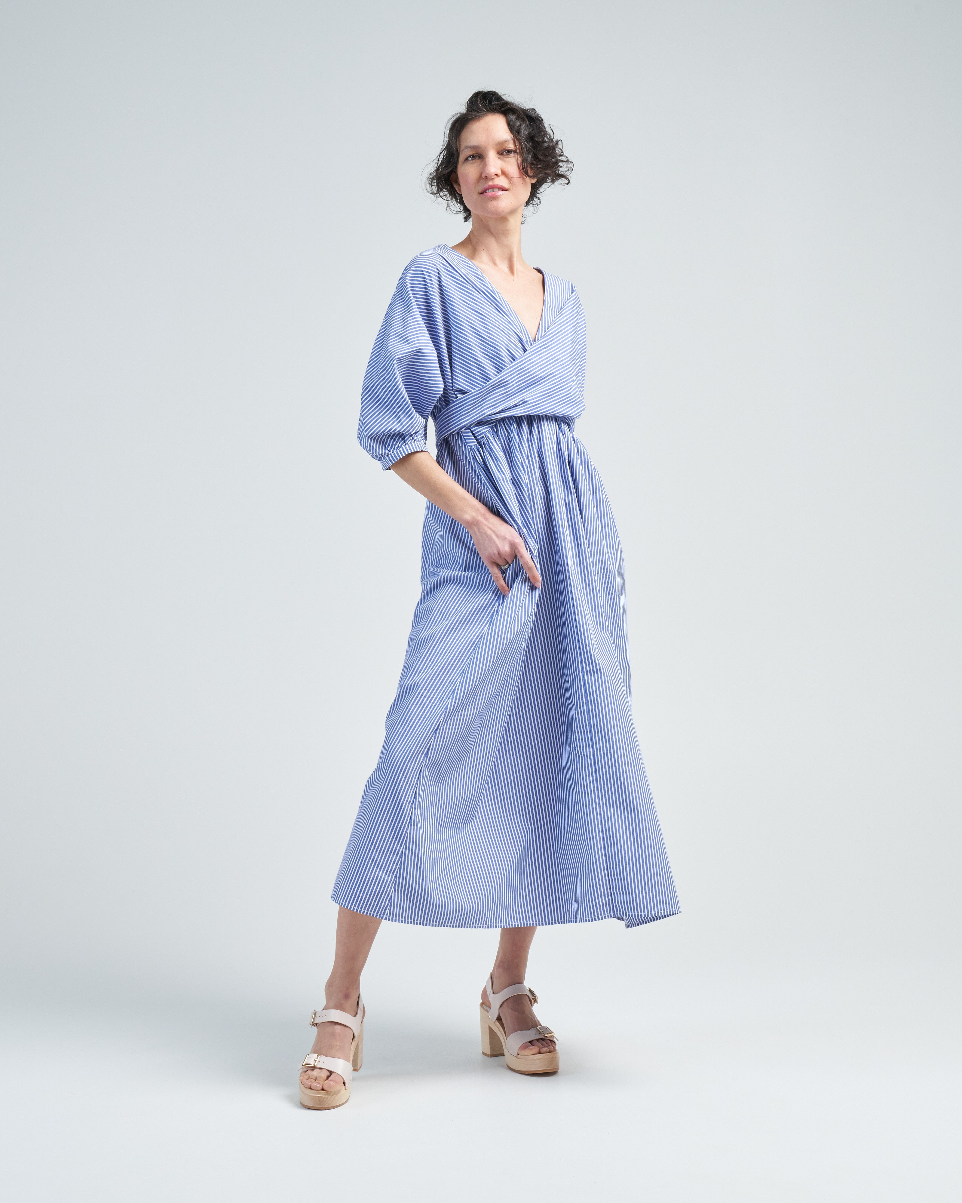 Kowtow Marta Dress Blue Stripe Kowtow Marta Dress Blue Stripe