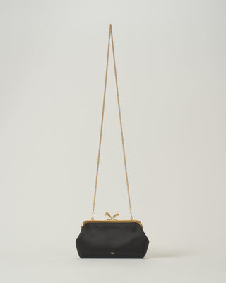 maud tassel clutch in recycled satin