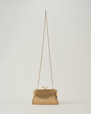 maud clutch tassel in metal mesh