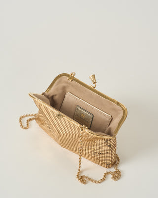 maud clutch tassel in metal mesh