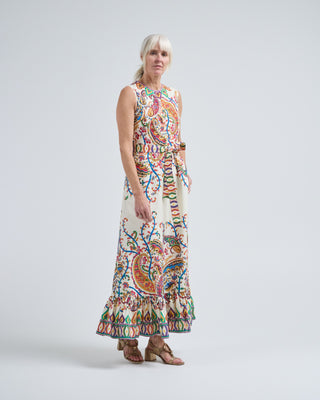 flounce hem maxi dress Pansy Scoop Neck Flounce Hem Maxi Dress Denim