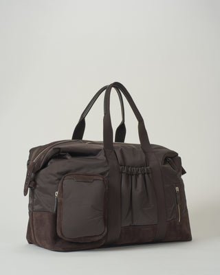 maxi inflight bag in regenerated nylon with calf