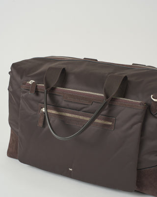 maxi inflight bag in regenerated nylon with calf