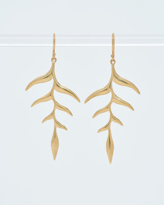 medium gold bird of paradise earrings