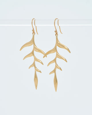 medium gold bird of paradise earrings