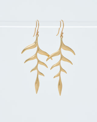 medium gold bird of paradise earrings