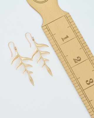 medium gold bird of paradise earrings