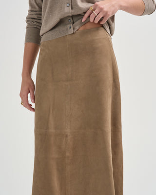 melita goat suede skirt
