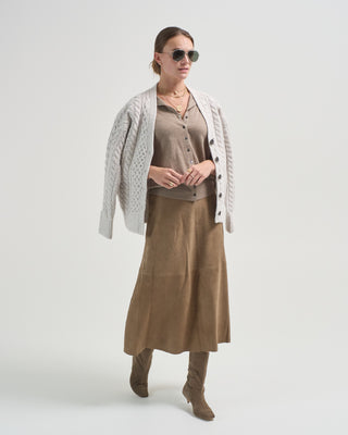 melita goat suede skirt