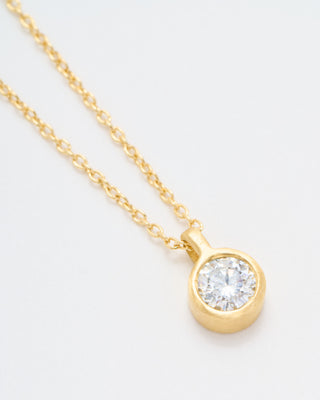 micro 1/4ct diamond pendant necklace