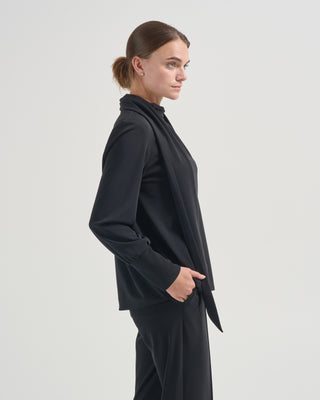 micro jersey foulard blouse