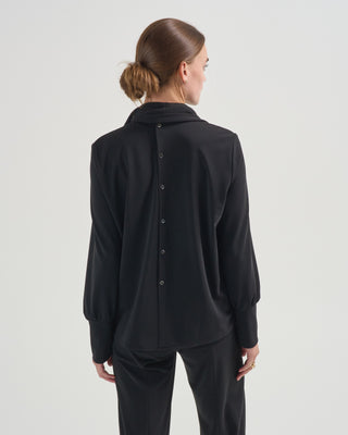 micro jersey foulard blouse