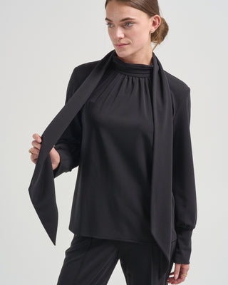micro jersey foulard blouse