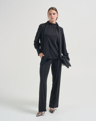 micro jersey foulard blouse