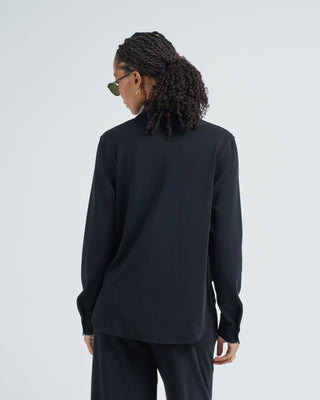 micro jersey lavailliere blouse