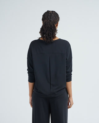 micro jersey pleat sweater