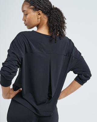 micro jersey pleat sweater