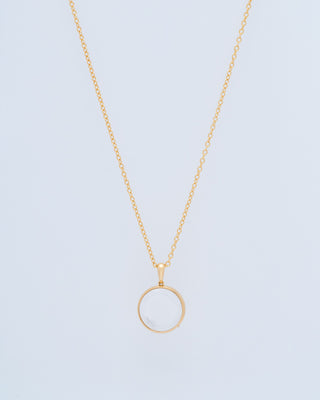 midi round rolo locket necklace set