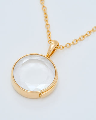 midi round rolo locket necklace set