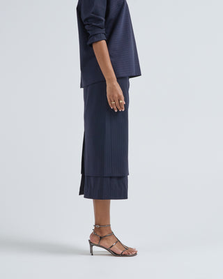 mier pinstripe convertible skirt