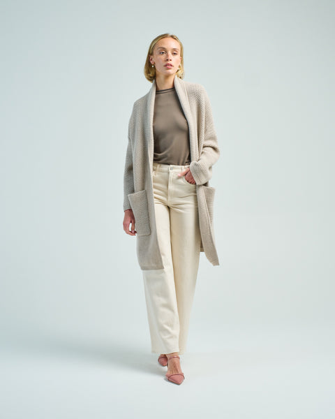 Lisa Yang Ming Cardigan Jacket Sand