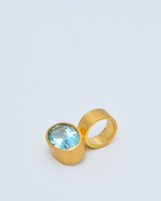 mini aqua oval gem pendnat