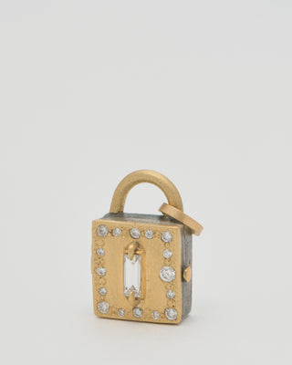 mini baguette diamond locket
