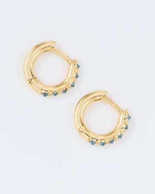 mini barbed diamond huggie hoops