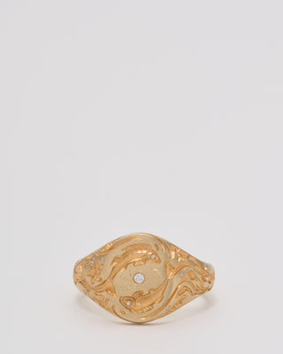 mini carp signet ring
