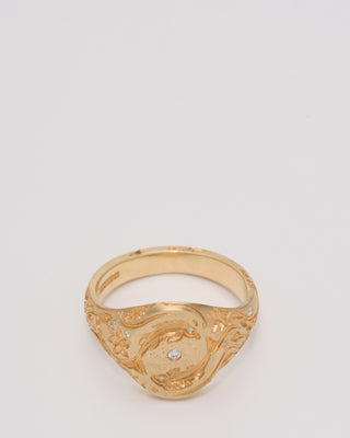 mini carp signet ring