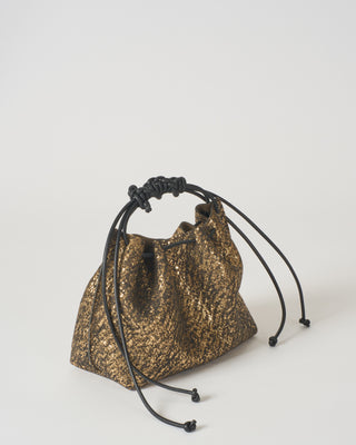 mini drawstring leather