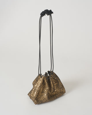 mini drawstring leather