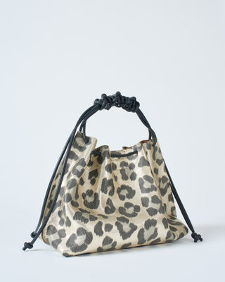 mini drawstring leather