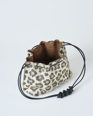mini drawstring leather
